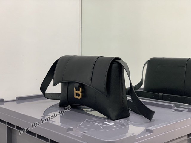 Balenciaga專櫃爆款Hourglass沙漏包 巴黎世家平紋小牛皮單肩斜挎包 款號：671355 fyj1915